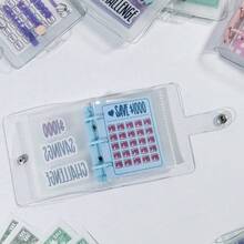 1PC 1000 Savings Challenge Binder - Money Saving Book With Cash Envelopes, Mini Budget Organizer, Perfect Christmas/Birthday Back-To-School Gift - Multicolor - View 7