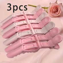 5个/2个多功能发夹，带鳄鱼夹和发型定位夹，适合发型师和专业美发师使用，女士塑料防滑发夹，专业沙龙发夹，带鳄鱼夹的发型夹，长嘴夹，鹤嘴夹，卷发造型师之选，家居浴室装饰，发饰 - 彩色 - 查看 14