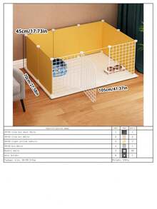适用于小型犬、博美犬、吉娃娃、兔子、小猫的模块化室内宠物围栏，易于组装 - 彩色 - 查看 16