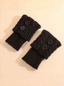 Women's Winter Warm Boot Covers, Crochet Short Boots Socks, Button Over-The-Knee Boot Covers, Women's Warm Twisted Crochet Leg Warmers, Wool Leg Warmers And Boot Covers, Winter Cold-Proof Boot Socks Warm Gift, Christmas Gift, Fashionable Warm Gift - Multicolor - View 21