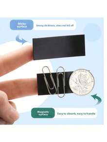 30/60/90pcs/Set Small Adhesive Magnetic Stickers, Multi-Functional Magnetic Sticker Sheets, Suitable For Blackboard, Refrigerator, Bookmarks, Car Decals, Open Classroom Decor, Water-Resistant, Soft Magnetic, Self-Adhesive, No Cutting Required - Black - View 6