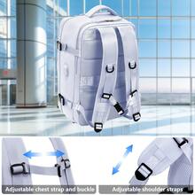 YSTYLE 易捷航空手提行李背包 45x30x20公分 27公升 男女通用登機箱包 15.6吋筆記型電腦背包 附USB充電器 健行背包 - 淺藍色 - 查看 6