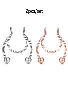 Bộ 5/2 khuyên mũi giả điều chỉnh được, khuyên vách ngăn mũi giả, phù hợp với mọi kiểu trang sức cơ thể dành cho nữ, thích hợp để đeo hàng ngày, dự tiệc, lễ hội âm nhạc, làm quà tặng, đi nghỉ mát, các ngày lễ (Tết Nguyên Đán, Halloween, Ngày Valentine, Lễ Phục Sinh, Giáng Sinh) và nhiều dịp khác. - Nhiều màu - Xem 13