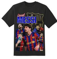 Vintage Me Ssi Soccer Graphic Tee FC Barcelona Fan Gift Unisex Cotton Tee - Black - View 1