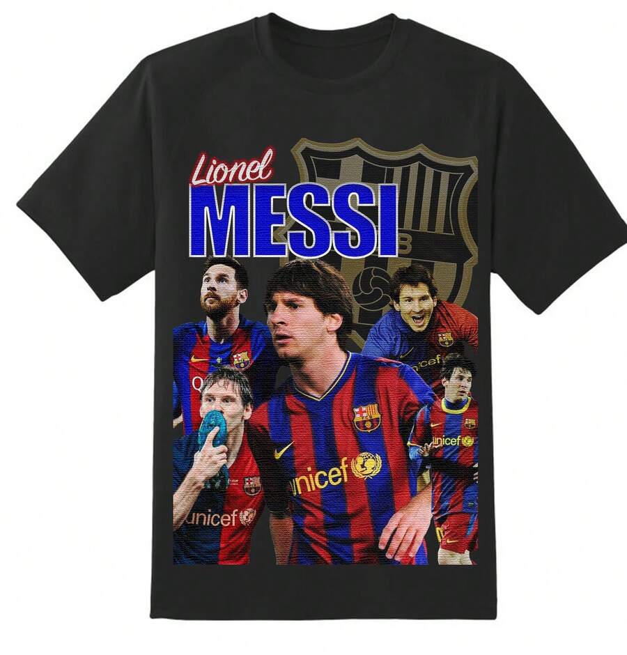 Vintage Me Ssi Soccer Graphic Tee FC Barcelona Fan Gift Unisex Cotton Tee - Black - View 1