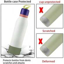 2 botas de silicona para botella de agua   Twist de 24 onzas, funda protectora antideslizante aplicable para   Twist - 2+2 Verde militar - Ver 6