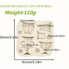 1个高品质硅胶花盆模具，不粘 - 淺灰色 - 查看 2