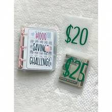 Savings Binder, Challenge Savings Binder Envelope For $1000, Reusable Budget Book With Cash Envelopes Frosted Cover Money Organizer For Cash Savings Challenges Notebook Binder Organizer For Travel Storage Bag,Makeup Bag,Cosmetic Bag,Vacation Organizer, Storage Bag For Customized Goals And Bonus Financial Strategies, Cash Envelope Wallet And Planner System, For Home, Gift, Vacation And Festival Halloween Christmas Multifunctional Use - Nhiều màu - Xem 1