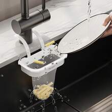 Hanging Sink Strainer Bag, Kitchen Sink Strainer Mesh, Waste Drainage Mesh, Food Scraps Strainer - White - View 2