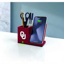 Prime Brands Group NCAA Organizador de computadora de Carga inalámbrica - Naranja Coral - Ver 2