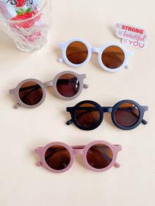 4Pcs Baby Boys Girls Cute Fashion Round Kids Children Fashion Glasses Eyewear,Card Only Show,Don't Shipping - Multicolor - View 6