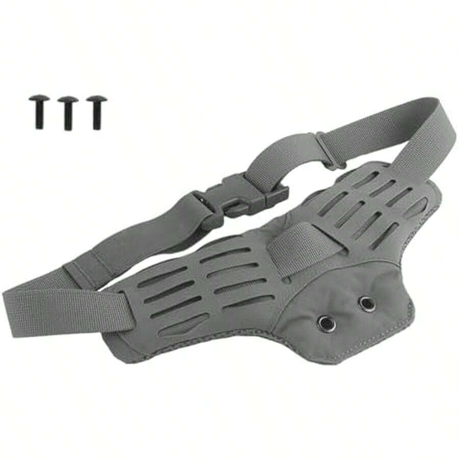 Adaptador de Pierna Abatible, Adaptador de Funda Recorrido Medio-bajo, Soportes Universales para Receptor Presilla Cinturón con Cubierta Pierna con Correa Molle(Green) - Gris - Ver 1