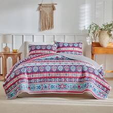 3pcs King Size Duvet Cover Set With Pillow Shams, Lightweight & Soft Bohemian Style Digital Printed Quilt Bedspread, Suitable For Spring & Summer - Multicolor - View 2