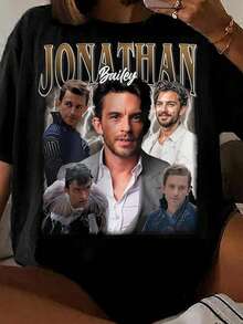 90s Vintage Jonathan Bailey Gift For Woman And Man Unisex T-Shirt - màu đen - Xem 1
