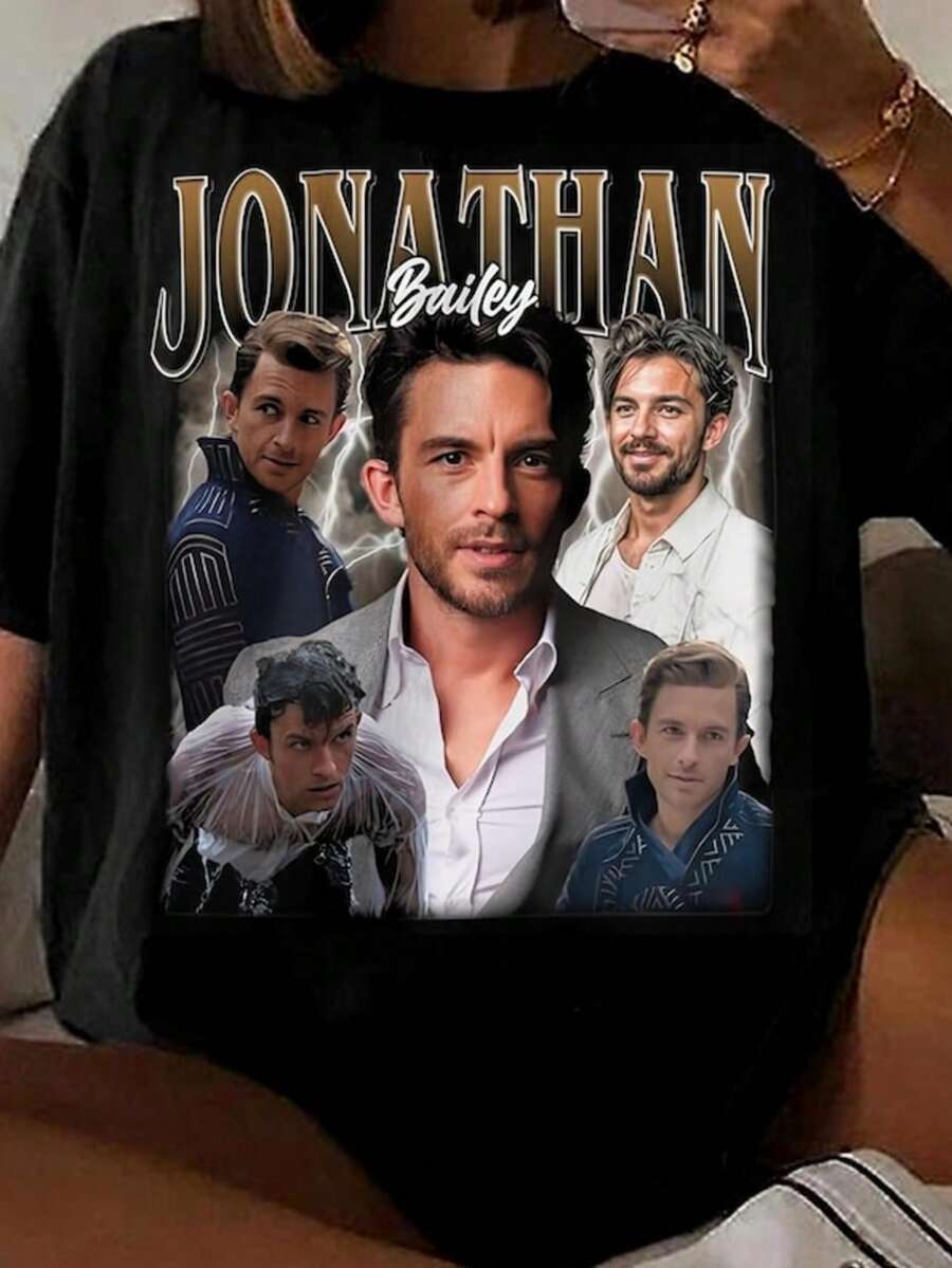 90s Vintage Jonathan Bailey Gift For Woman And Man Unisex T-Shirt - màu đen - Xem 1