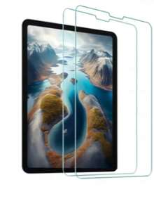 2 piezas Protector de pantalla de vidrio templado para iPad - Alta definición, alta transparencia, anti-arañazos, anti-caídas, cobertura de pantalla completa, fuerte anti-huellas dactilares, táctil sensible, compatible con iPad (Air 4, 5, 6)/(7, 8, 9, 10a generación)/iPad 11 1A16(2025)