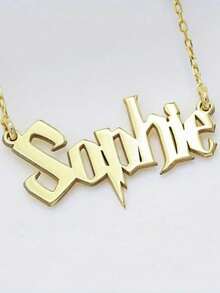 Customized Witch Name Necklace, Gothic Style For Women/Girls, Daily Wear Jewelry, Creative Personalized Gift For Halloween, Christmas, Mother's Day - 彩色 - 查看 7