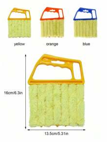 1 Piece Of Blinds Air Conditioning Gap Brush Detachable And Washable Window Cleaner Exhaust Fan Dust Removal Detergent-Free Edge Seam Brush Detachable - Màu vàng - Xem 8