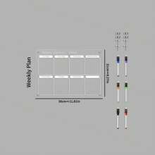 1 Set Acrylic Writing Board, Transparent Pattern Memo Board, Reusable Dry Erase Board, Weekly/Monthly Planner Magnetic Fridge Sticker