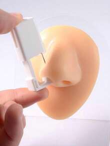 1 Nose Piercing Kit With Silver Nose Studs, 1 Pack Nose Piercing Gun, Disposable Nose Piercing Kit, White Nose Piercing Gun Tool Set - 銀色 - 查看 3