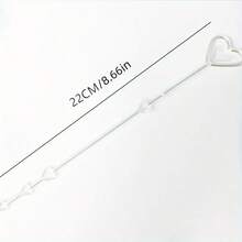 20/40/80pcs Floral Card Clips, Transparent Heart-Shaped Plastic Flower Card Clips For Bouquet Arrangement, Craft, Wedding Party, Birthday Packaging, Valentine's Day, Mother's Day Decoration - White - View 3