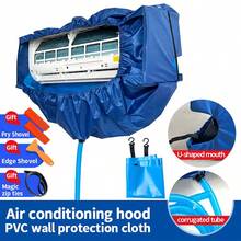 加厚空调清洁罩，带水袋，适用于1.5匹壁挂式空调，空调清洁工具 - 藍色 - 查看 2