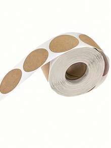 500pcs Brown Kraft Paper Round Labels Stickers, DIY Stickers, Holiday Decorations, Gift & Packaging Seals, Home Decor, Kitchen Labels, Spice Labels - Multicolor - View 8