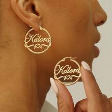 [ Customization ] Personalized Ribbon Love 1 Name Earring, Customized Bead Gift, Birthday Celebration Graduation Back To School Gift, Mother's Day Gift - Nhiều màu - Xem 3