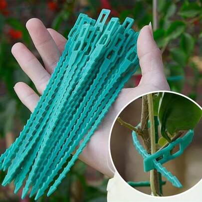 200pcs Reusable Garden Ties - Adjustable Nylon Twist Ties For Plant Support, Vines And Shrub Organizing - Essential Gardening Tool For Female Gardeners