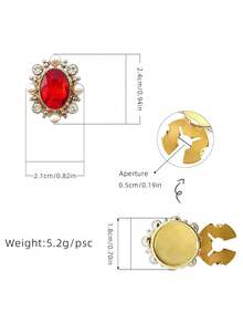 Metal Flower Snowflake Button Charms | Decorative Button Covers For Shirts | Versatile Clothing Accessories - Multicolor - View 12