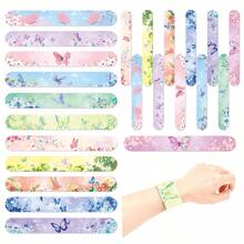 12 Pieces Of Spring Flower Butterfly Party Toy Buckle Wristbands, Clapping Wristbands, Butterfly Clapping Bracelets, Suitable For Birthday Parties, Family, Class, And Friend Gatherings As Gift Items - Multicolor - View 2