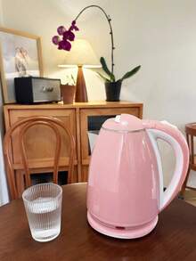 RB- 168S Hervidor de Agua Eléctrico Hogar 2L: Acero Inoxidable, Calentamiento Rápido y Apagado Automático – Tetera Compatible con Normas EU y US, Perfecta para Preparar Té y Agua Caliente - Rosa - Ver 2