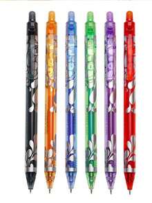 6 buc/set pixuri retractabile cu model ceramic, 0,5 mm culori mixte, uscare rapidă, rechizite de birou și școală, cadou pentru întoarcerea la școală