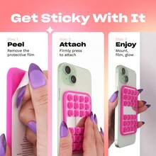 Giá đỡ điện thoại bằng silicon có đế hút, tự dính, gắn tường, tương thích với iPhone, điện thoại Android, quà tặng sinh nhật, quà cho gia đình, bạn bè, phụ kiện điện thoại phòng tắm, giá đỡ dính. - Nhiều màu - Xem 7
