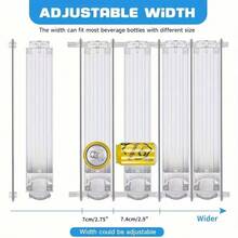 1/2/4 件装饮料罐收纳架，冰箱瓶罐整理架，带升级双层搁板和定位夹，厨房收纳，衣柜整理，桌面收纳