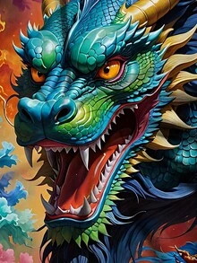 Men's 3D Graphic Print T-Shirt - Bold Animal, Sci-Fi, Cartoon & Abstract Designs, Lightweight Summer Casual Tee, Regular Fit Short Sleeve, Sizes S-3XL, Machine Washable, Streetwear Fashion, Vibrant Dragon Design, Comfortable Fabric - 混合色 - 查看 6