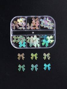 1 Box Bow Nail Art Decorations, 3D Bow Ribbons, Colorful Nail Art Accessories, Nail Art Jewelry, DIY Crafts, Nail Art Supplies, Women DIY Nail Art Decor Design, Nail Gems. Suitable For Valentine's Day, Wedding Gift Box And Daily Use.