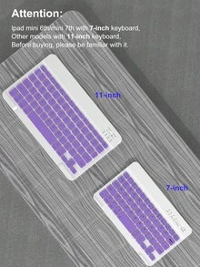 This Keyboard Case Is Compatible With IPad (A16) 11th Gen, 10th Gen, 7th/8th/9th Gen, IPad Air 4th/5th Gen/(M2) 2024/(M3) 2025, IPad Pro 11-Inch (2018/2020/2021/2022 Models). It Is Made Of PU Leather Material, With A Detachable Wireless Keyboard, 150mAh Battery, And Built-In Apple Pencil Storage Slot. The Color Is Light Purple. - Lilac Purple - View 11