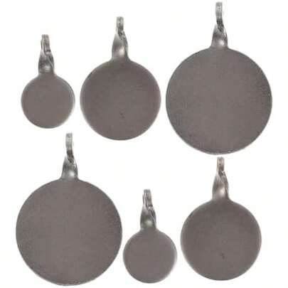 Holibanna 6 Piezas Blancos de Entrenamiento Acero Inoxidable Pequeños y Portátiles para Práctica de Tiro con Diseño Colgante Resistente