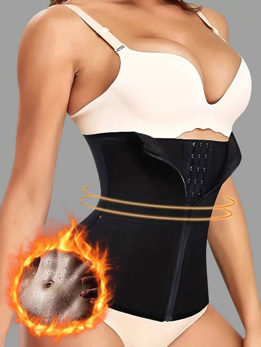 一件女士运动腰带，女士束腰带，腹部和腰部塑形紧身胸衣，腹部支撑带，腹部带，女士束腰带，女士腰带，腹部和腰部塑形套装，桑拿腹部带，运动腰带，腹部训练工具，塑形带，运动腰带，腹部训练带，紧身胸衣腰带，女士腹部控制带，瑜伽跑步腰带，送朋友的礼物 - 黑色 - 查看 1