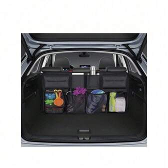 Bolsa de almacenamiento grande para el maletero del coche, organizador plegable de gran capacidad y multicompartimento, hecho de tela Oxford, adecuado para SUV y sedán, impermeable y ajustable