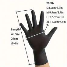 Light Pink Disposable Nitrile Gloves Latex-Free Powder-Free For Household Cleaning Kitchen Use Pet Grooming Hair Coloring Available In Multiple Sizes Durable Comfortable Fit - Black - View 3