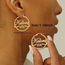 [ Customization ] Personalized Ribbon Love 1 Name Earring, Customized Bead Gift, Birthday Celebration Graduation Back To School Gift, Mother's Day Gift - Nhiều màu - Xem 6