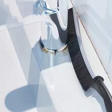 1支长柄擦洗刷 - 硬毛清洁刷，适用于窗户、脚部、浴室、厨房、卫生间和户外，手动清洁工具（非电动）