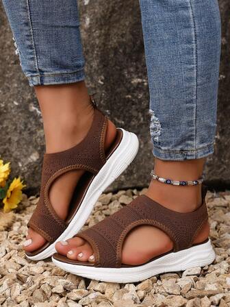 Women's Summer New Fashion Comfortable Flat Non-Slip Open Toe Casual Outdoor Daily Sandals