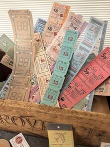 30 piezas/paquete Pegatinas de boletos vintage, materiales de decoración de collage DIY - Multicolor - Ver 6