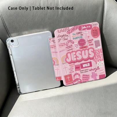 Składane etui ochronne na tablet z podstawką, kompatybilne z iPadem, Honor i innymi modelami, druk UV o wysokiej rozdzielczości, elegancki design, odpowiednie do biura, domu i podróży, świetny prezent urodzinowy lub świąteczny dla dzieci (rysik nie jest dołączony)