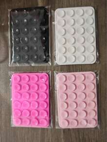 1/4pcs Silicone Suction Cup Phone Case Stand, Suction Cup Phone Holder, Octobuddy, Sticky Phone Stand, Suitable For Various Phones - Double-sided Suction Cup - View 4