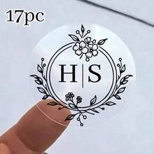 17/35/70pcs Custom Clear Plastic Stickers With Black Print ,Personalized Wedding Transparent Stickers,Stickers For Wedding,Personalized Label Transparent Sticker,Valentine's Day Gift, Couple Gift - Multicolor - View 36
