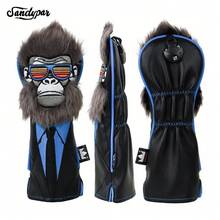New Gorilla Pattern Golf Club Head Cover, Made Of Premium Leather To Protect Golf Club Head - Multicolor - View 8